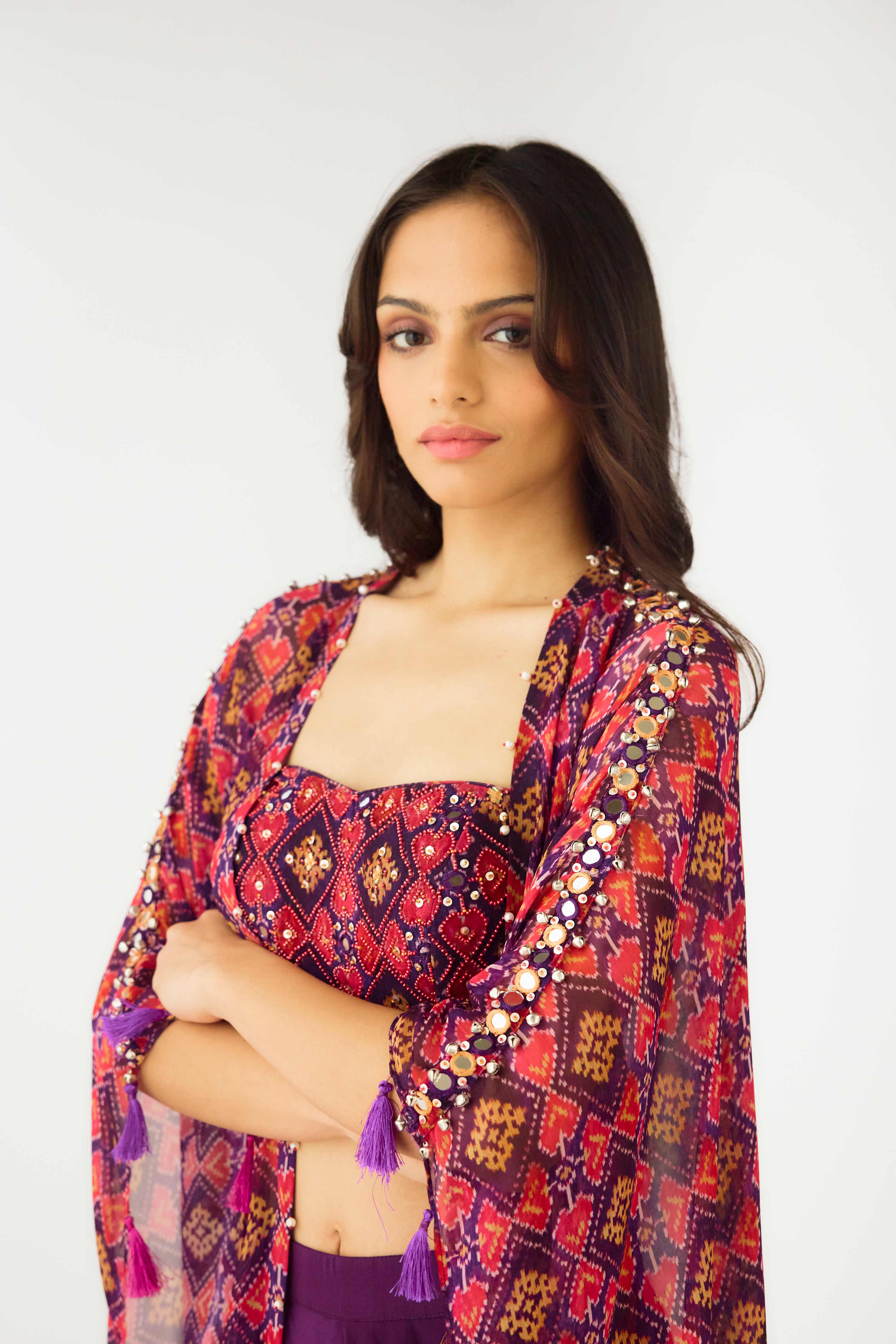 Sharara set purple