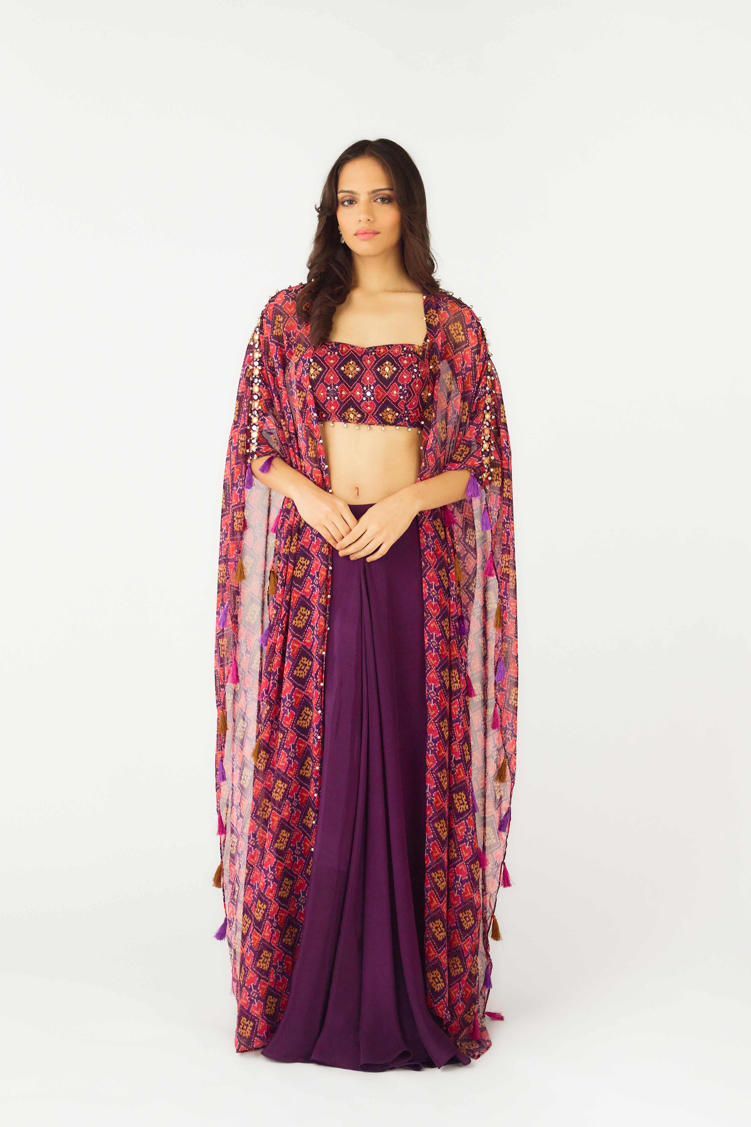 Sharara set purple