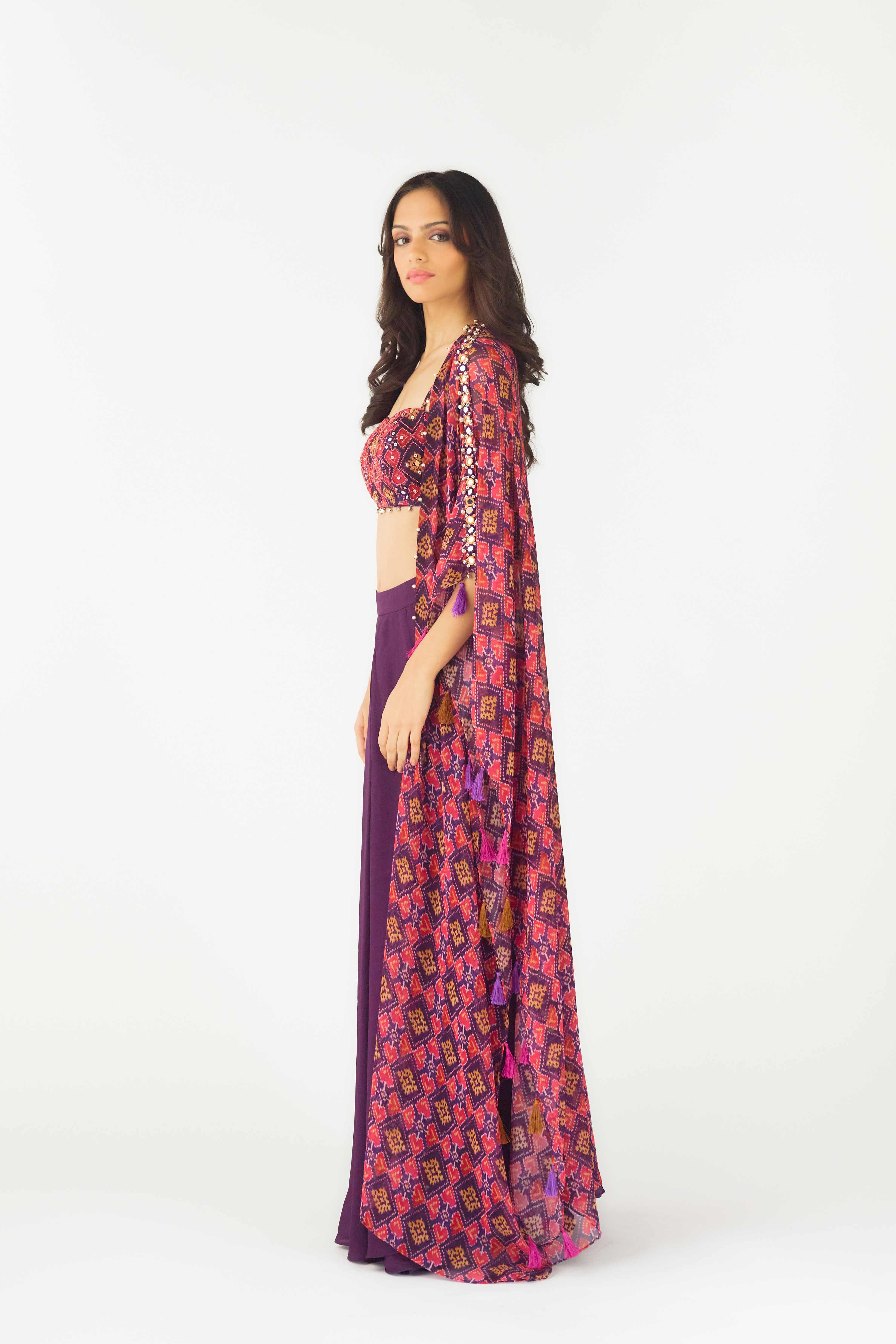 Sharara set purple