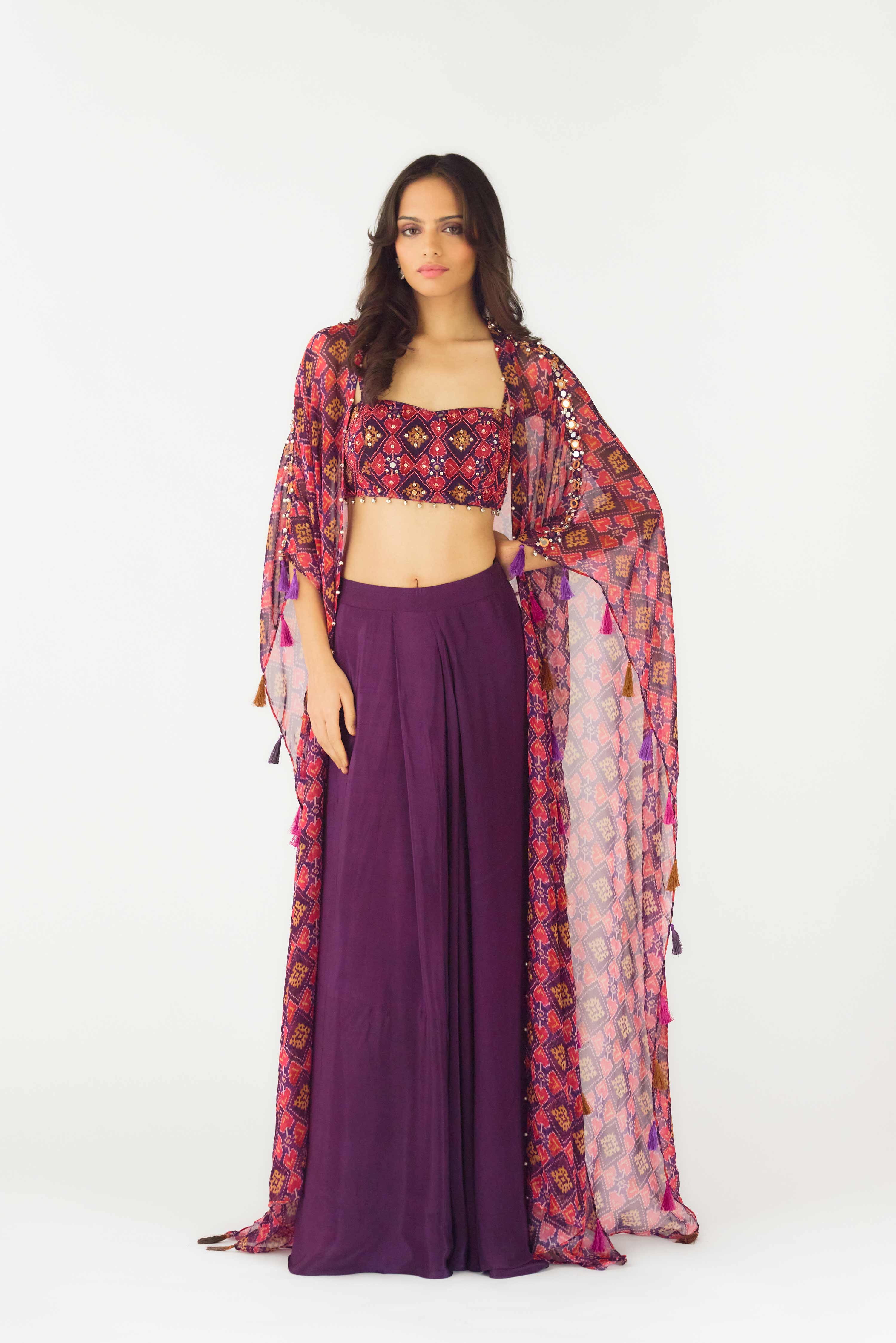 Sharara set purple