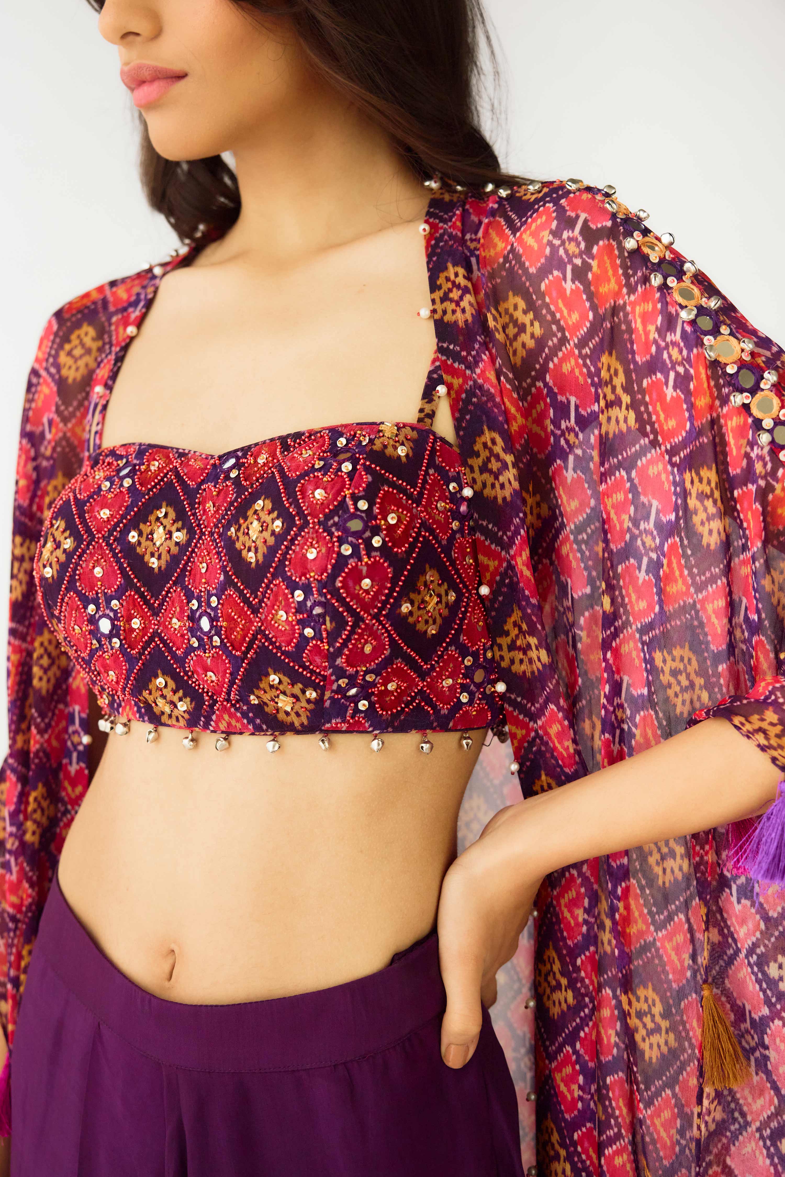 Sharara set purple